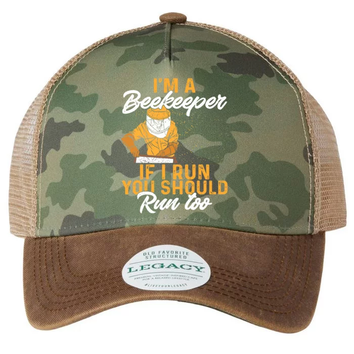 Beekeeper I Am A Beekeeper If I Run You Should Run Too Legacy Tie Dye Trucker Hat