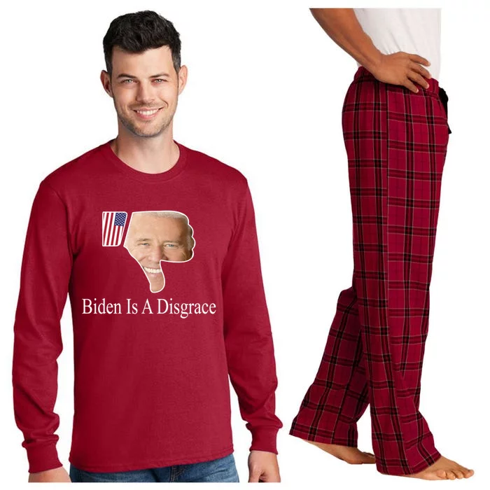 Biden Is A Disgrace Anti Biden Long Sleeve Pajama Set