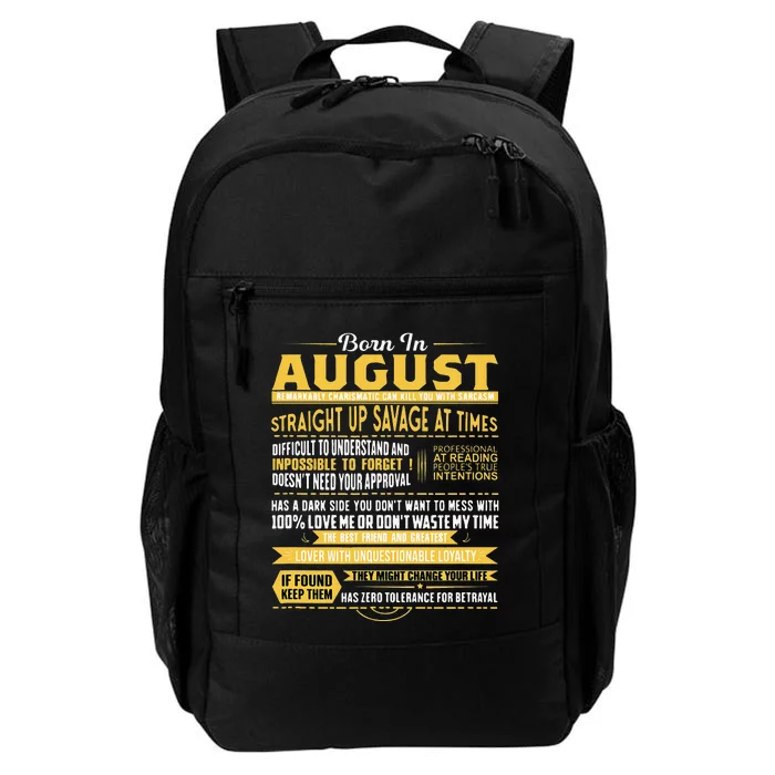 Born In August Leo Zodiac Virgo Birthday Daily Commute Backpack