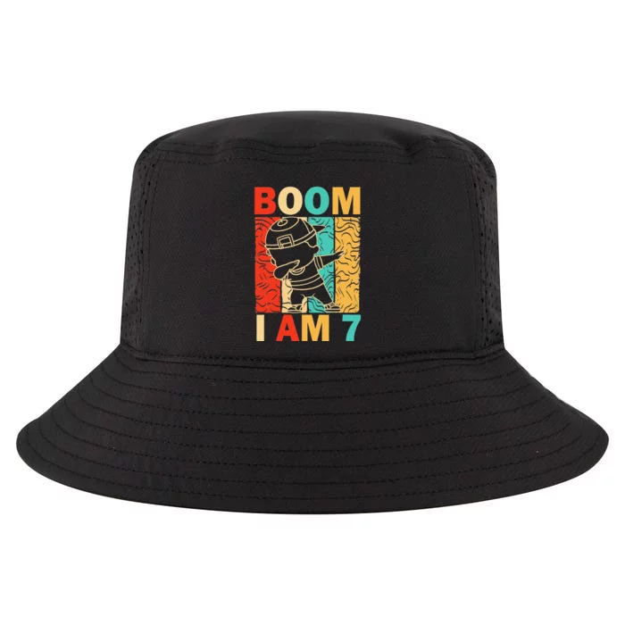 Boom I Am 7 Years Old Dabbing 7th Birthday Gifts Cool Comfort Performance Bucket Hat