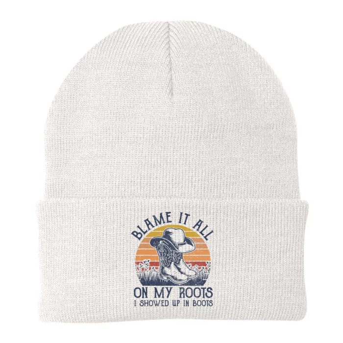 Blame It All On My Roots Cowboy Hat Western Country Music Knit Cap Winter Beanie