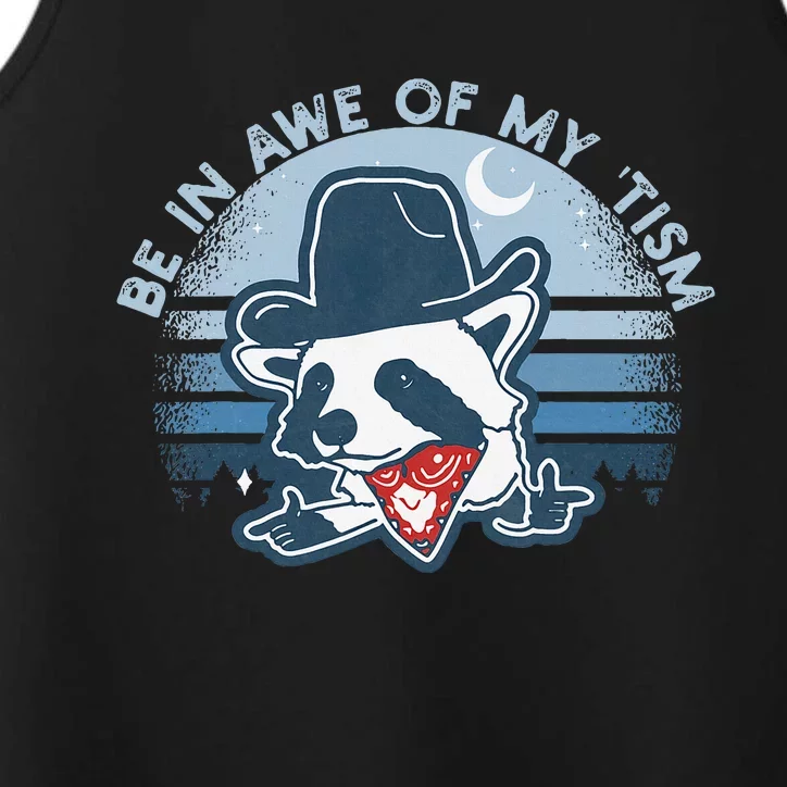 Be In Awe Of My Tism Funny Autism Awareness Performance Tank