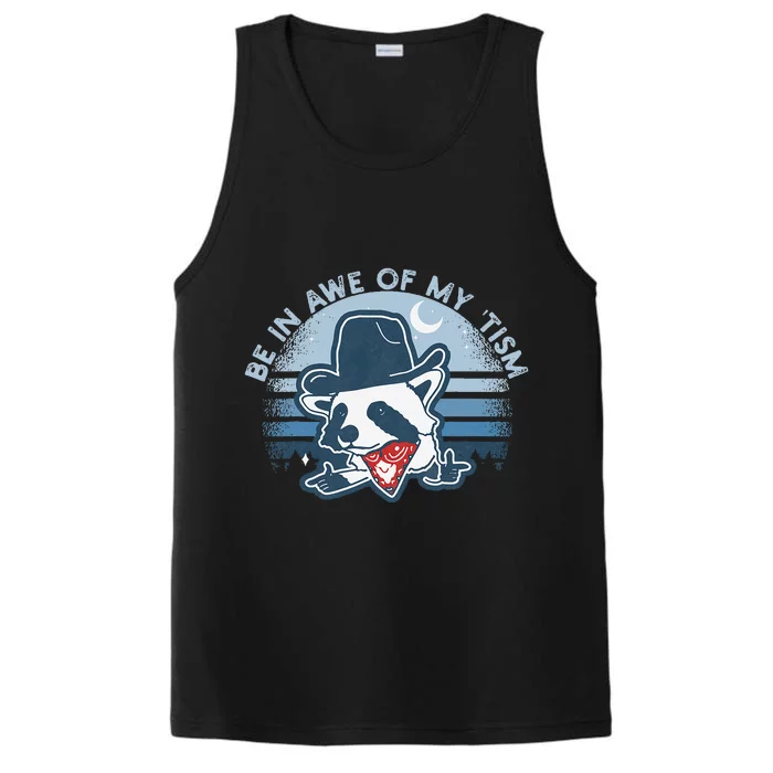 Be In Awe Of My Tism Funny Autism Awareness Performance Tank