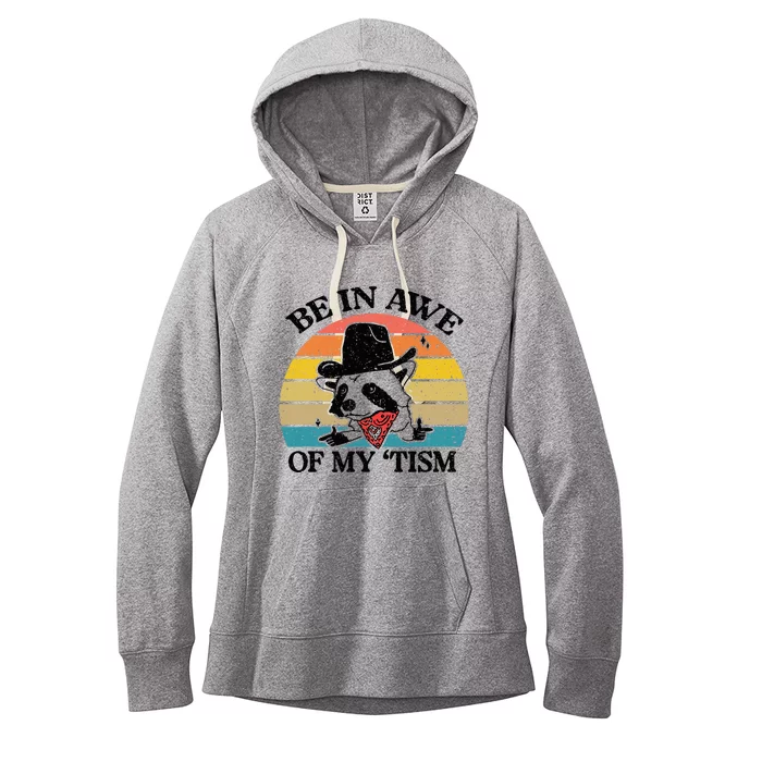 Be In Awe Of My Tism Retro Style Funny Women's Fleece Hoodie