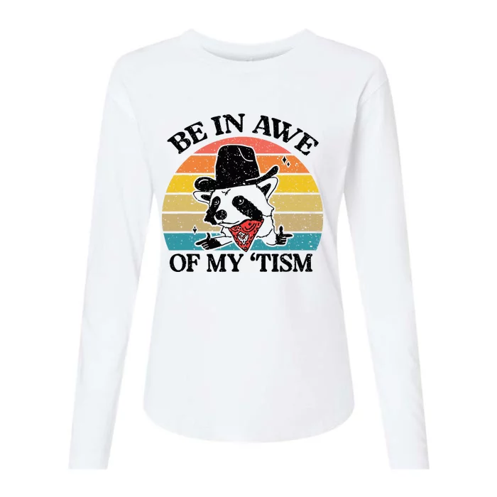 Be In Awe Of My Tism Retro Style Funny Womens Cotton Relaxed Long Sleeve T-Shirt