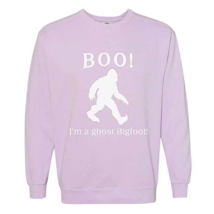 BOO IM A BIGFOOT GHOST Halloween Garment-Dyed Sweatshirt