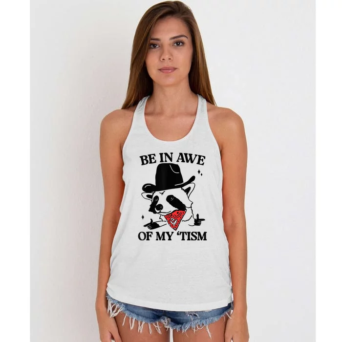 Be In Awe Of My Tism Women's Knotted Racerback Tank