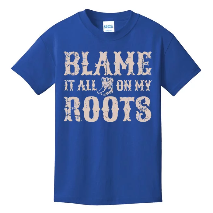 Blame It All On My Roots Texas Southern Kids T-Shirt