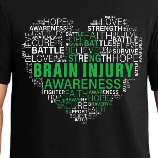 Brain Injury Awareness Fighting Hope Support Strong Warrior Pajama Set