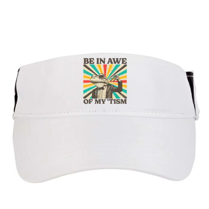 Be In Awe Of My Tism Retro Funny Frog Autism Adult Drive Performance Visor