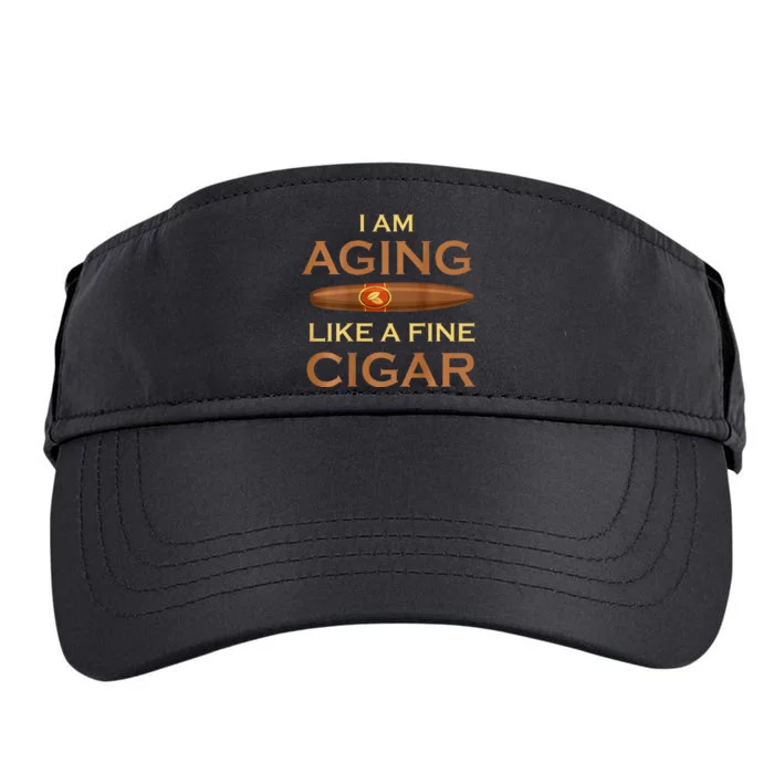 Backprint I Am Aging Like A Fine Cigar Adult Drive Performance Visor