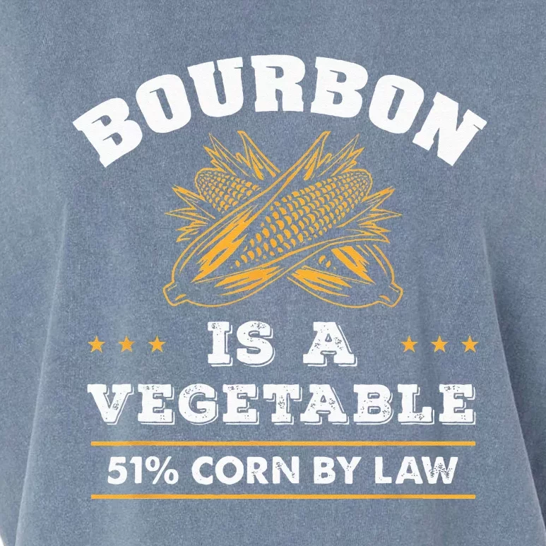 Bourbon Is A Vegetable Whiskey Funny Bourbon Drinking Garment-Dyed Women's Muscle Tee