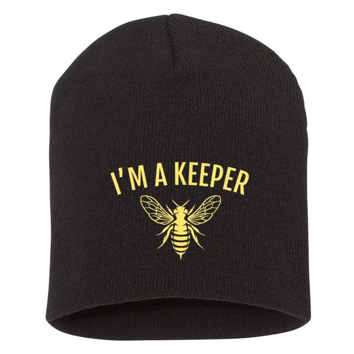 Beekeeper I'm A (Bee) Keeper Short Acrylic Beanie