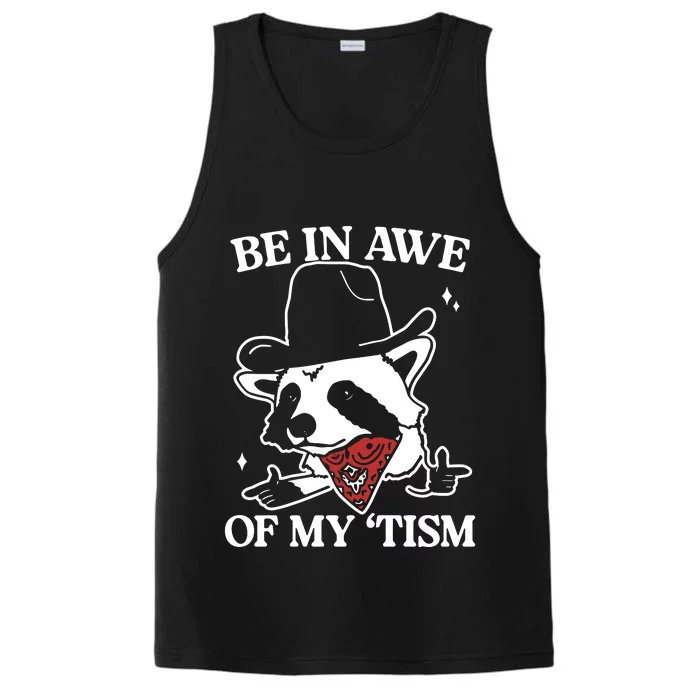 Be In Awe Of My Tism Retro Style Performance Tank