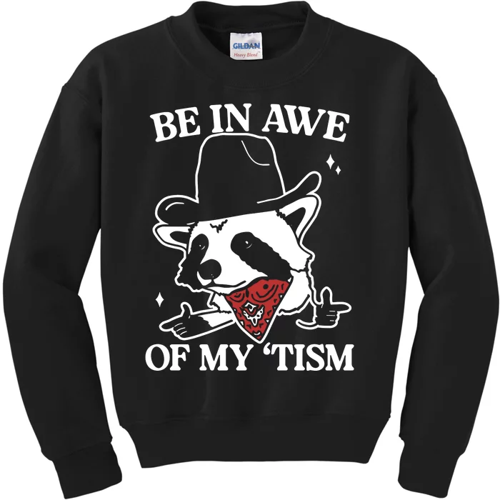 Be In Awe Of My Tism Retro Style Kids Sweatshirt