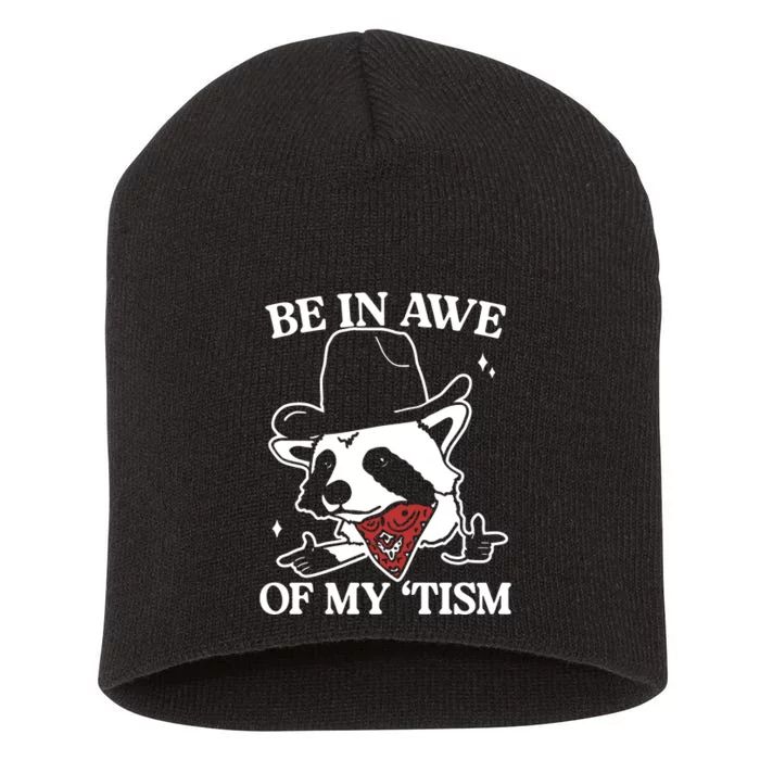 Be In Awe Of My Tism Retro Style Short Acrylic Beanie