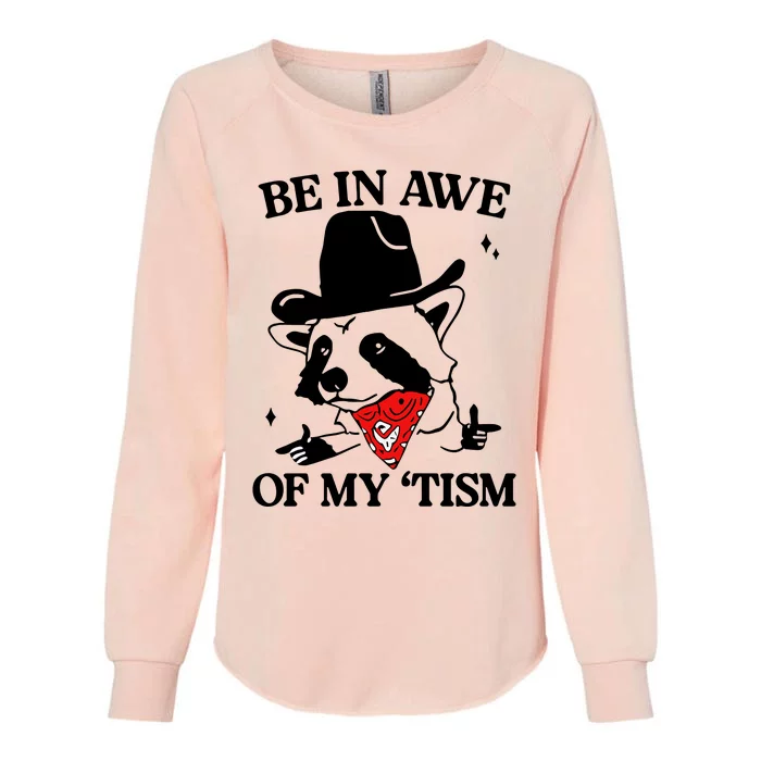 Be In Awe Of My Tism Retro Style Womens California Wash Sweatshirt