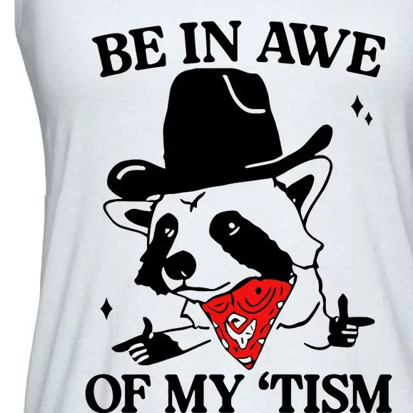 Be In Awe Of My Tism Retro Style Ladies Essential Flowy Tank