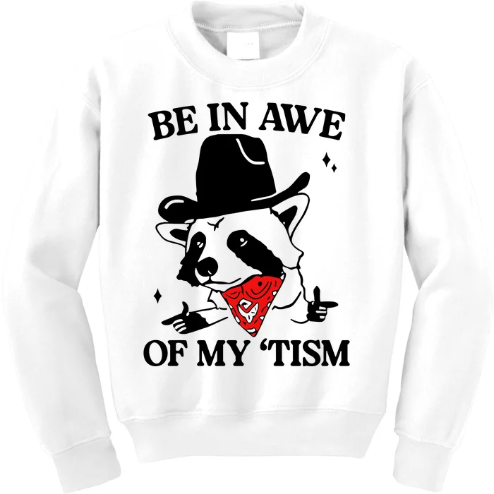 Be In Awe Of My Tism Retro Style Kids Sweatshirt