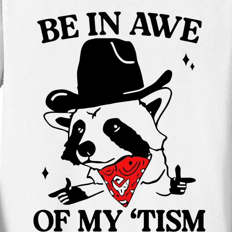 Be In Awe Of My Tism Retro Style Kids Long Sleeve Shirt