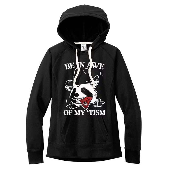 Be In Awe Of My Tism Retro Women's Fleece Hoodie