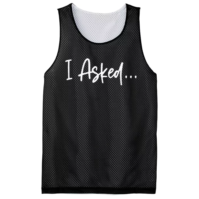 Boyfriend I Asked She Said Yes Couple Funny Fiancé Mesh Reversible Basketball Jersey Tank