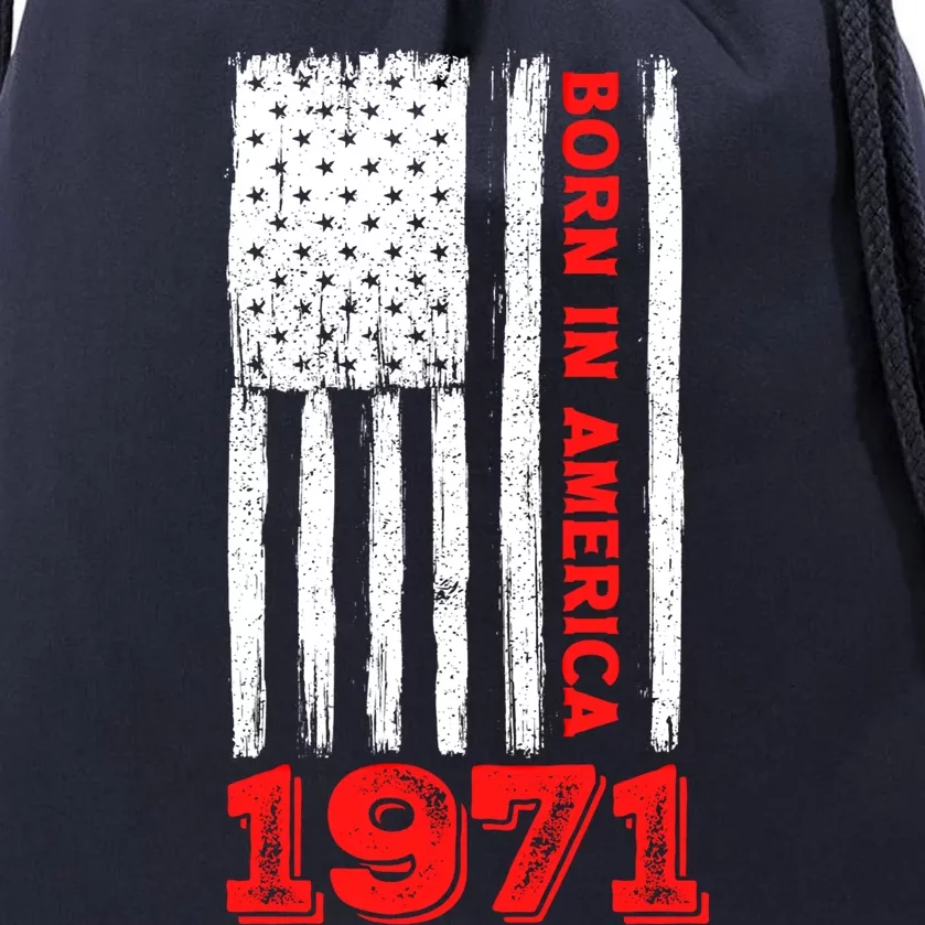 Born In America 50 Years Old Happy 50th Birthday Flag Design Gift Drawstring Bag