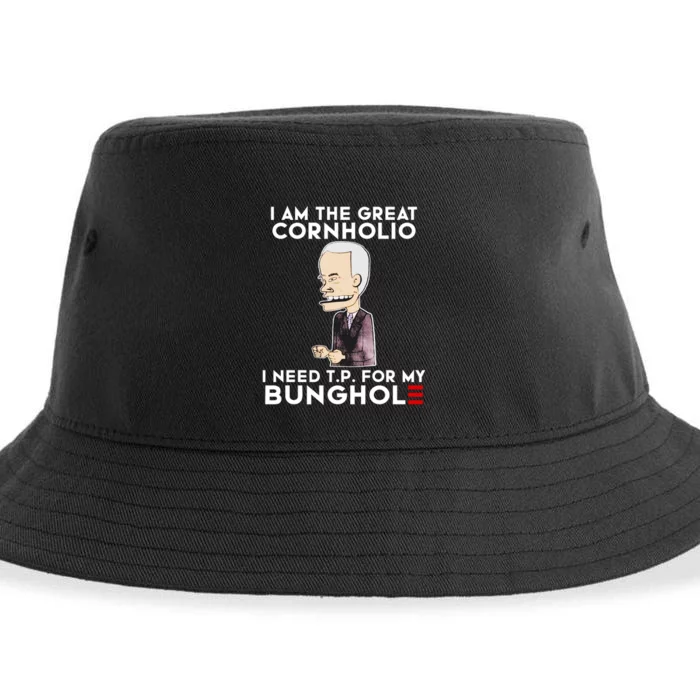 Biden I Am The Great Cornholio Cap 7 Sustainable Bucket Hat