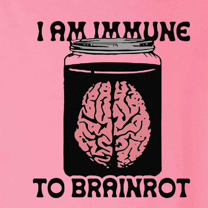 Brain I Am Immune To Brainrot Toddler Long Sleeve Shirt