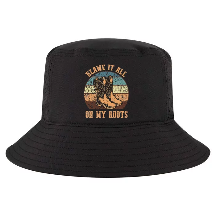 Blame It All On My Roots Funny Country Music Lover Cool Comfort Performance Bucket Hat