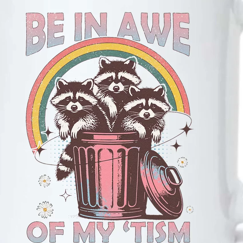 Be In Awe Of My Tism Racoon Black Color Changing Mug