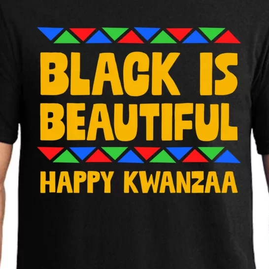 Black Is Beautiful Happy Kwanzaa Celebration Holiday Gift Pajama Set