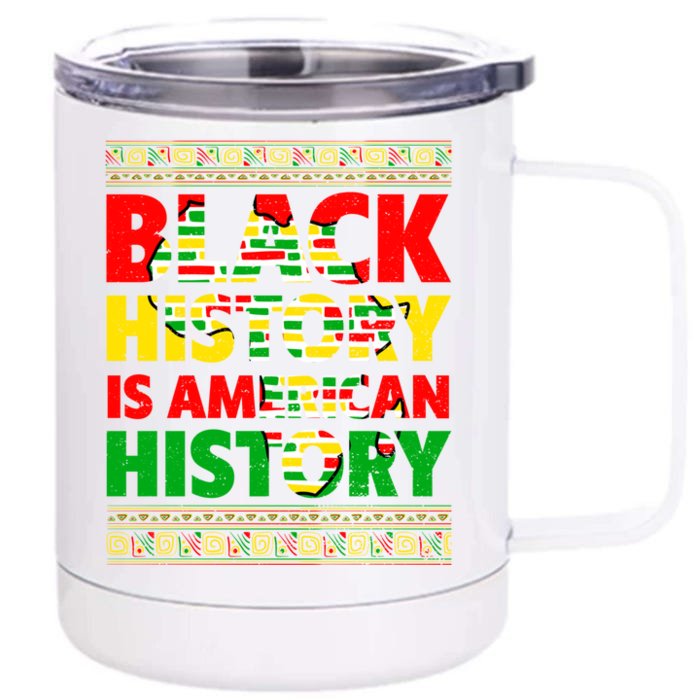 Black Is Beautiful Juneteenth Africa Map Black History Month Gift Front & Back 12oz Stainless Steel Tumbler Cup