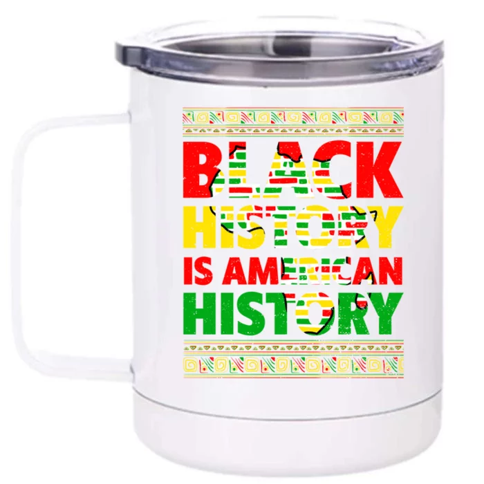 Black Is Beautiful Juneteenth Africa Map Black History Month Gift Front & Back 12oz Stainless Steel Tumbler Cup