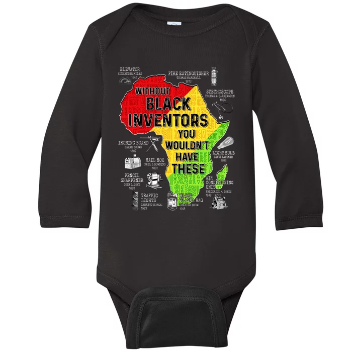 Black Inventors Black Excellence Black History Baby Long Sleeve Bodysuit