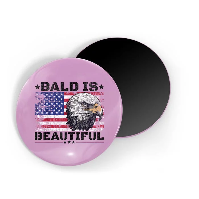 Bald Is Beautiful 4th Of July Independence Day America Eagle Magnet