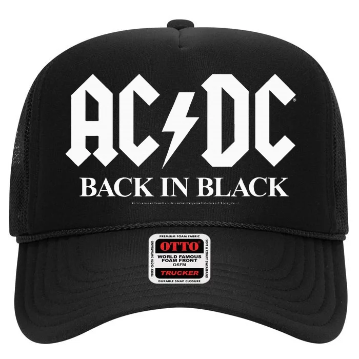 Back In Black High Crown Mesh Trucker Hat