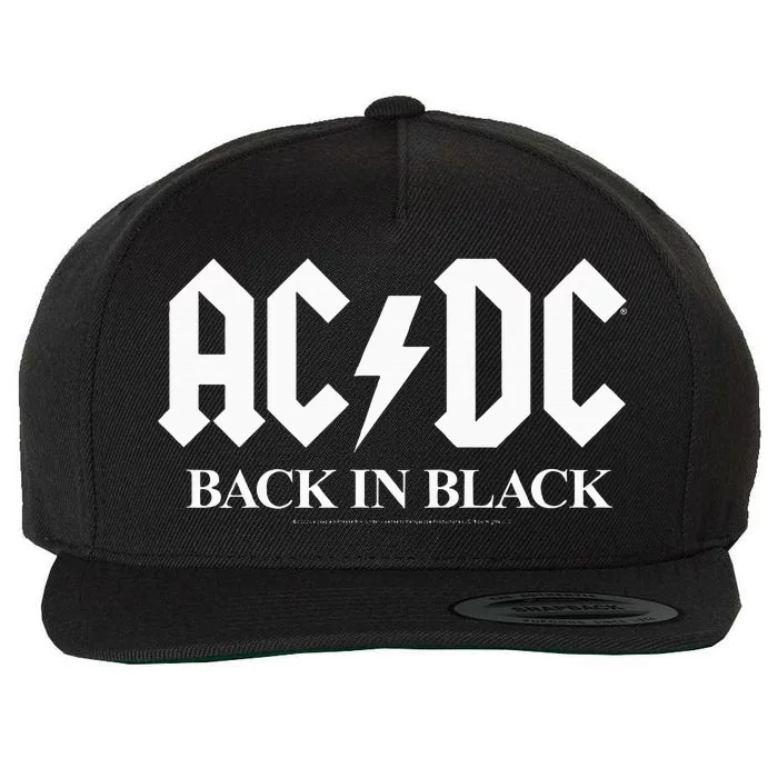 Back In Black Wool Snapback Cap