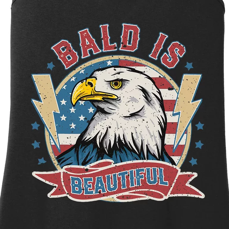 Bald Is Beautiful 4th Of July Independence Day Ladies Essential Tank