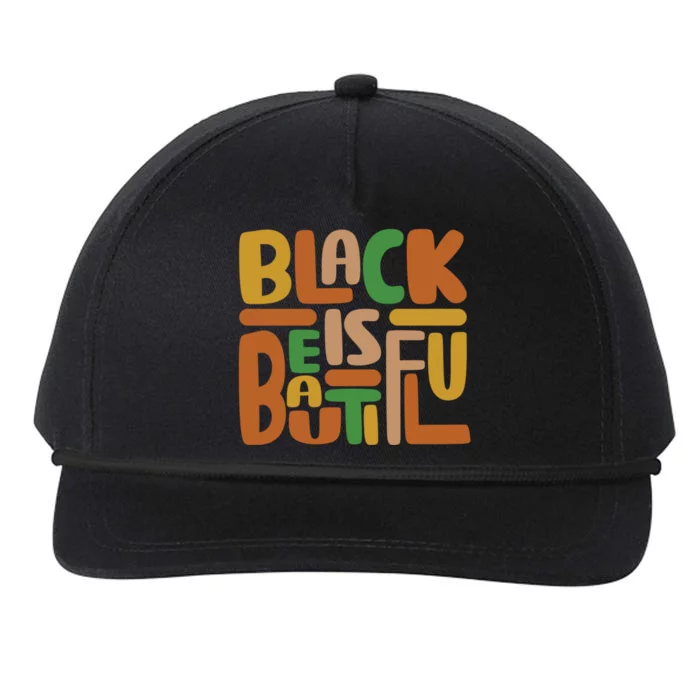 Black Is Beautiful Gift Snapback Five-Panel Rope Hat