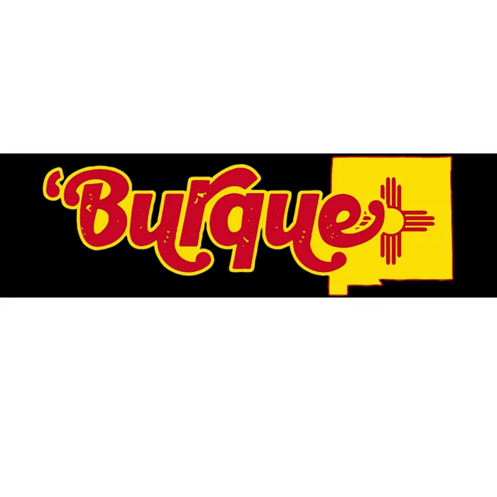 Born In Burque Albuquerque New Mexico Zia Sun Souvenir Bumper Sticker