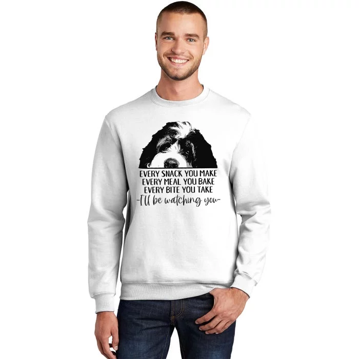 Bernedoodle Ill Be Watching You Bernedoodle Dog Lovers Gift Sweatshirt