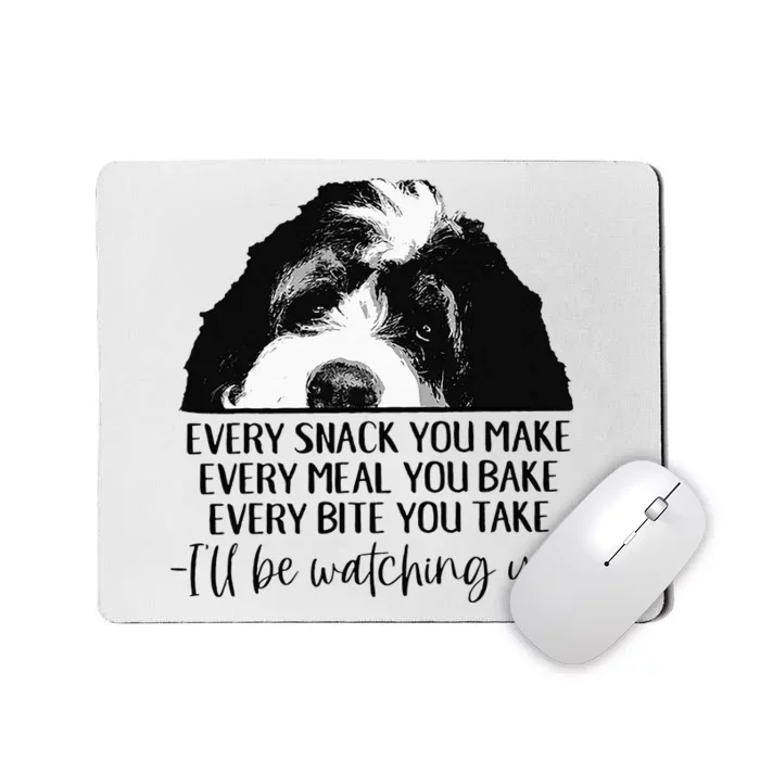 Bernedoodle Ill Be Watching You Bernedoodle Dog Lovers Gift Mousepad