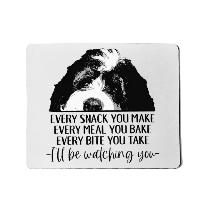 Bernedoodle Ill Be Watching You Bernedoodle Dog Lovers Gift Mousepad