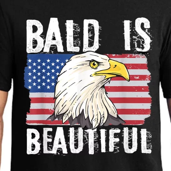 Bald Is Beautiful 4th Of July Independence Day Bald Eagle Pajama Set