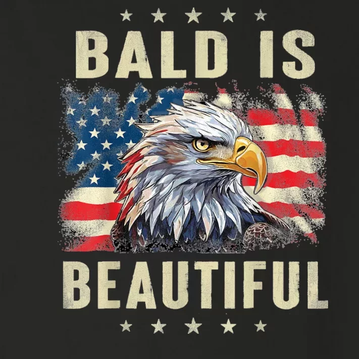 Bald Is Beautiful 4th Of July Independence Day Bald Eagle Toddler Long Sleeve Shirt