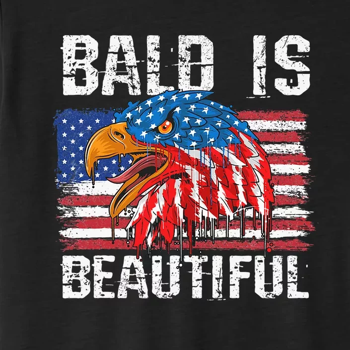 Bald Is Beautiful 4th Of July Independence Day Bald ChromaSoft Performance T-Shirt