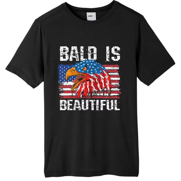 Bald Is Beautiful 4th Of July Independence Day Bald ChromaSoft Performance T-Shirt