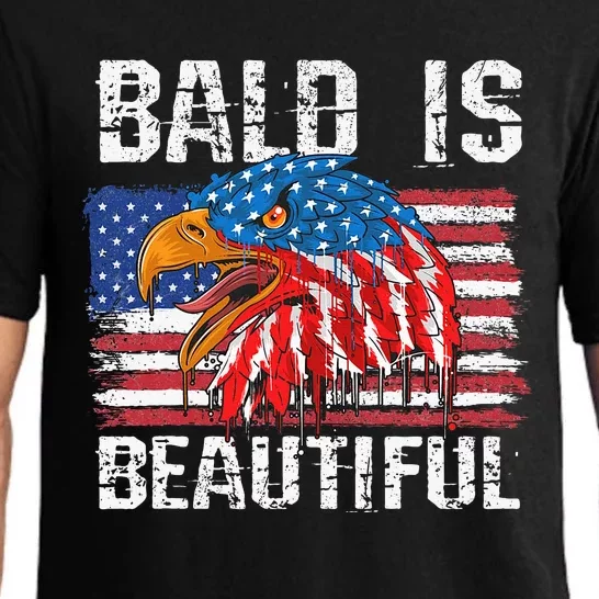 Bald Is Beautiful 4th Of July Independence Day Bald Pajama Set