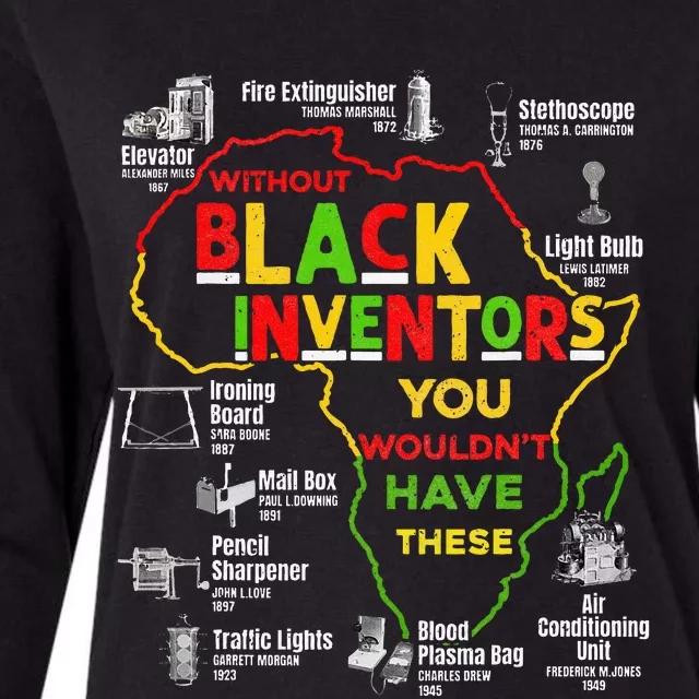 Black Inventors Black History Month African Womens Cotton Relaxed Long Sleeve T-Shirt